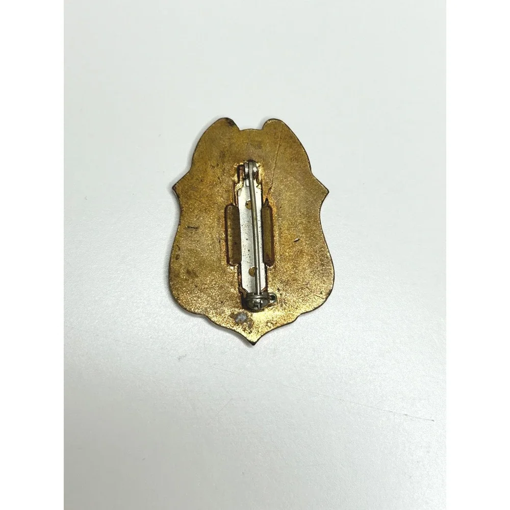 Vintage‎ La Habra, CA Junior Fireman Shield Pin Badge, Pin Back